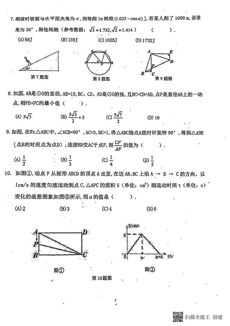 哈尔滨平房区2023-2024学年上学期九年级期末考试数学试卷含答案解析第2页