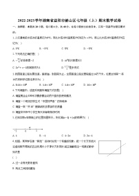 2022-2023学年湖南省益阳市赫山区七年级（上）期末数学试卷（含解析）