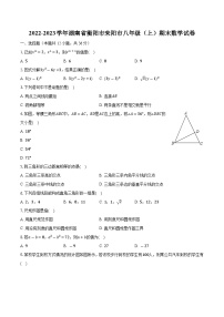 2022-2023学年湖南省衡阳市耒阳市八年级（上）期末数学试卷（含解析）