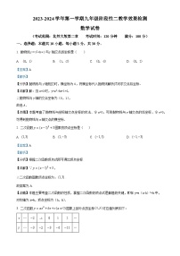 福建省宁德市霞浦第一中学2023-2024学年九年级上学期第二次月考数学试题（解析版）