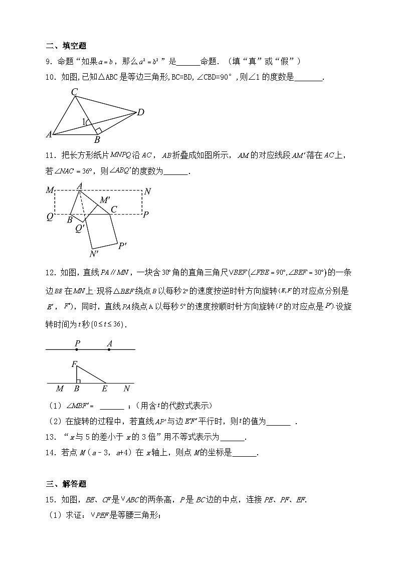 浙江地区八年级上学期期末数学必刷卷11(浙教版 含解析)03