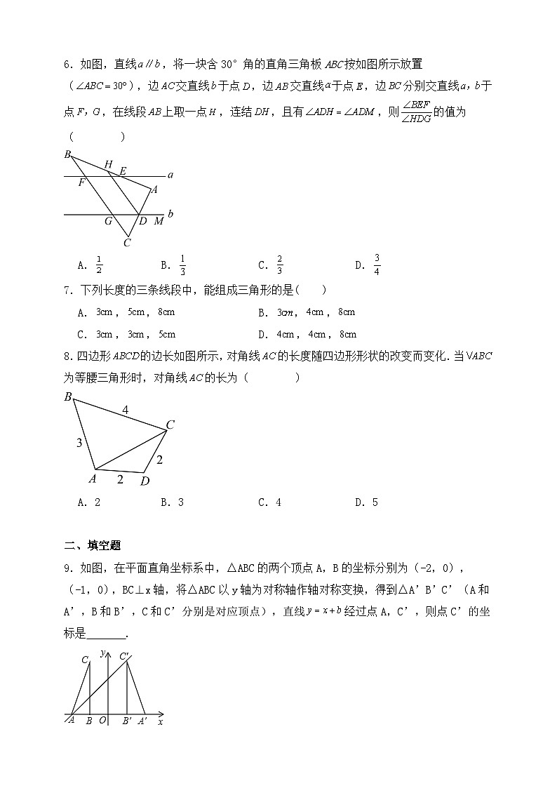 浙教版数学八年级上学期期末数学必刷卷9(浙教版 含解析)第2页