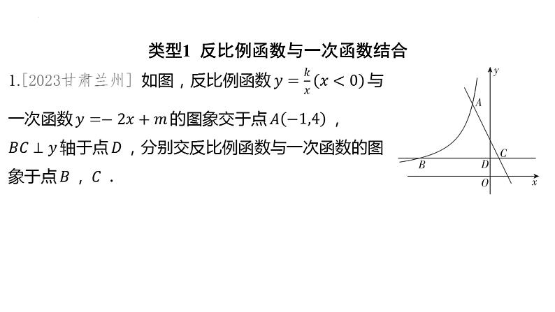 2024省河南中考数学微专题复习：反比例函数综合题+课件第2页