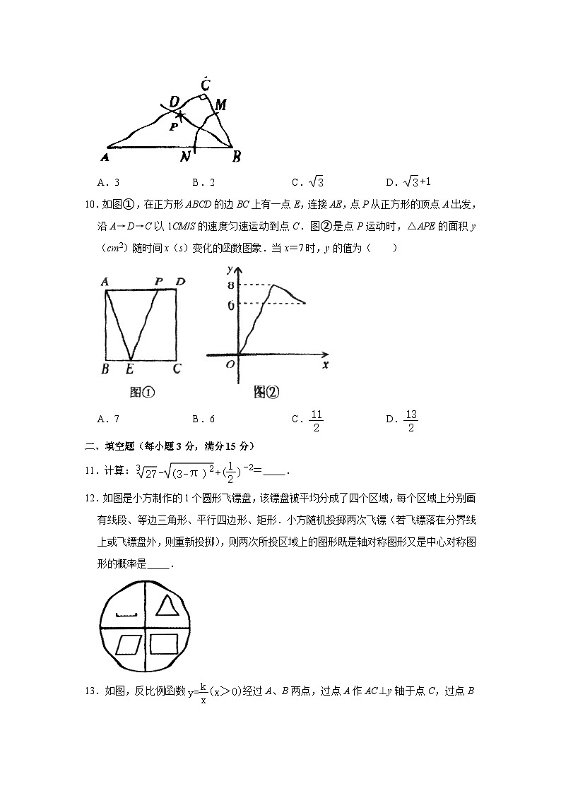 2021年河南省南阳市唐河县中考数学二模试卷03