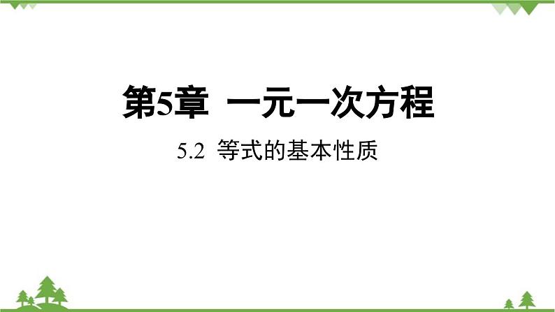 5.2 等式的基本性质 浙教版数学七年级上册课件01