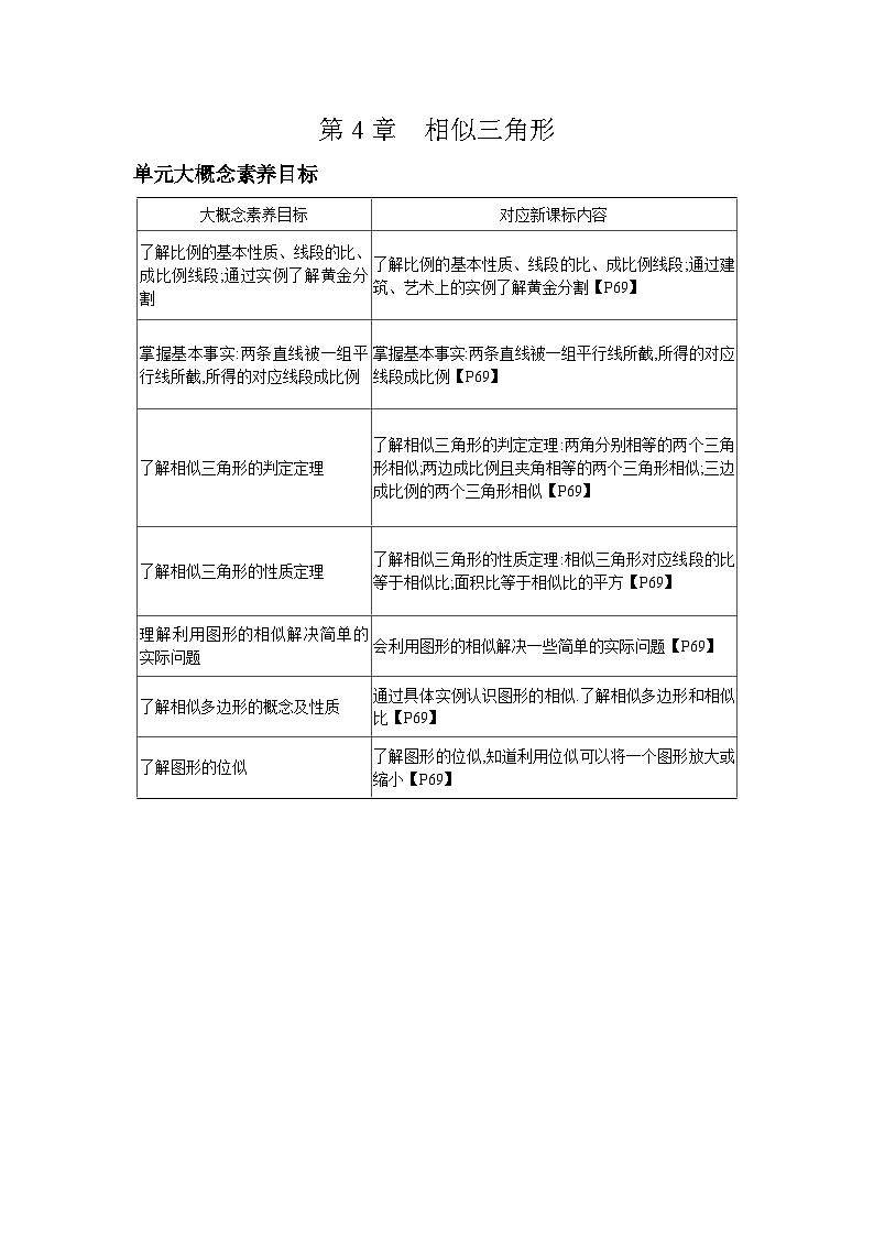 4.1.1 比例的基本性质 浙教版数学九年级上册素养提升卷(含解析)01
