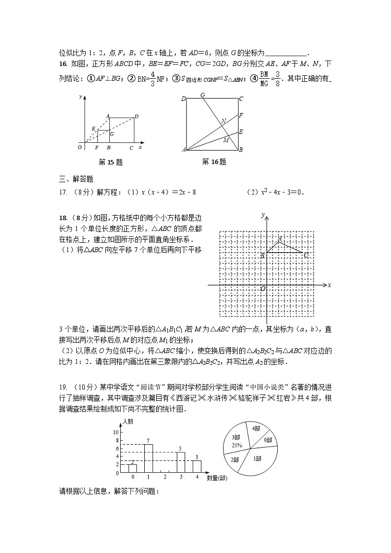 江苏省泰州市姜堰区实验初级中学2023-2024学年九年级上学期数学独立作业二（月考）02