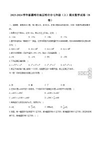 2023-2024学年新疆喀什地区喀什市七年级（上）期末数学试卷（B卷）(含解析）