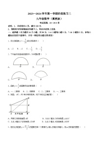 河北省邢台市信都区2023-2024学年九年级上学期月考数学试题