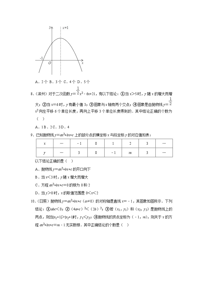 中考数学复习之小题狂练450题（选择题）：二次函数（含答案）第3页