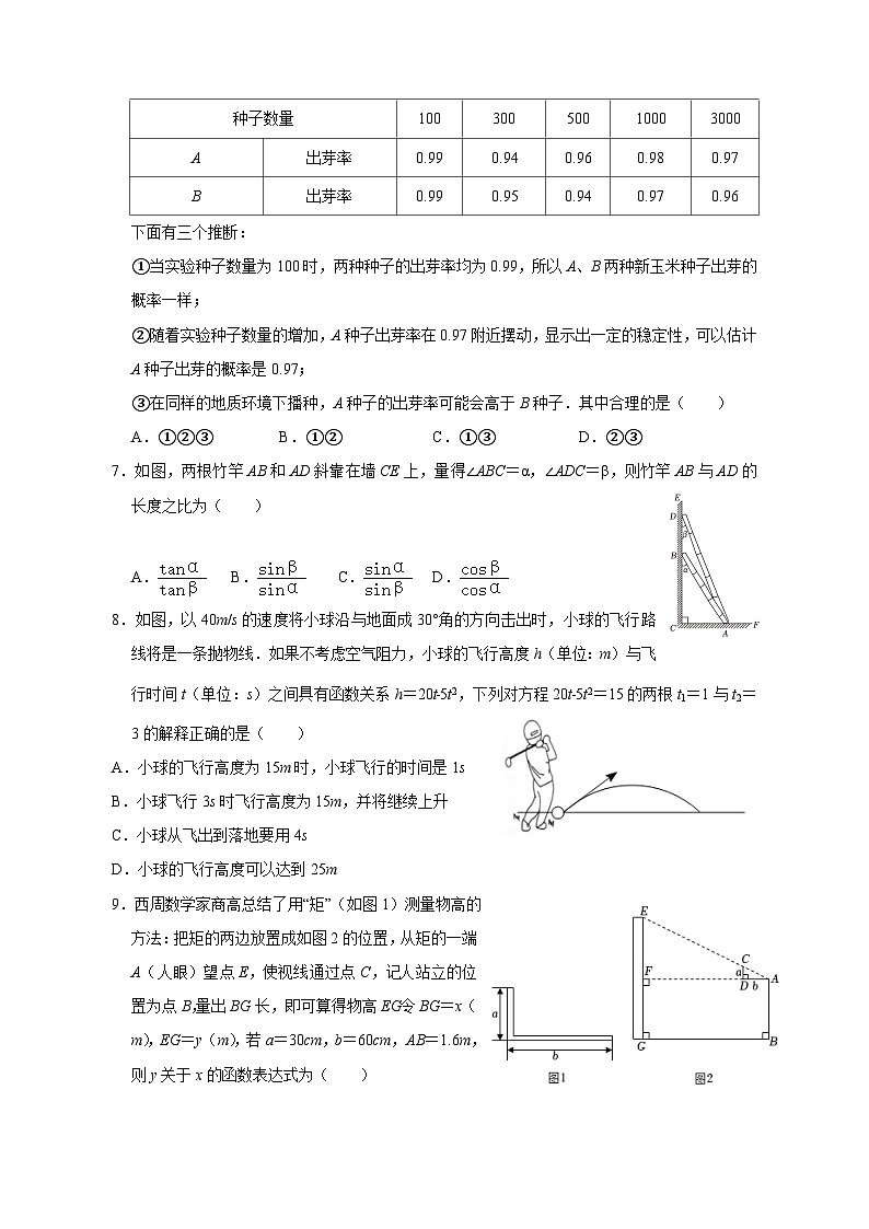 河南省南阳市2023-2024学年华东师大版九年级上学期数学期末模拟试卷（含答案）第2页