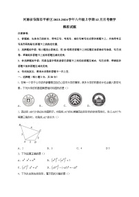 河南省信阳市平桥区2023-2024学年八年级上学期12月月考数学模拟试题（含答案）