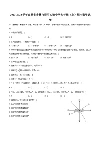 2023-2024学年吉林省吉林市磐石实验中学七年级（上）期末数学试卷（含解析）