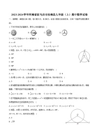 2023-2024学年河南省驻马店市汝南县九年级（上）期中数学试卷（含解析）