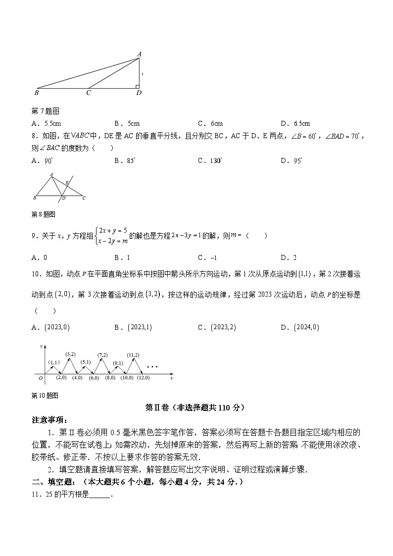 山东省济南宝华汇才联考2023-2024学年八年级上学期12月月考数学试题02