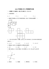 2023-2024学年吉林省长春市绿园区七年级上学期期末考试数学试题（含解析）