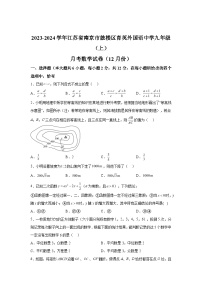 2023-2024学年江苏省南京市鼓楼区南京民办育英外国语学校九年级上学期12月月考数学试题（含解析）