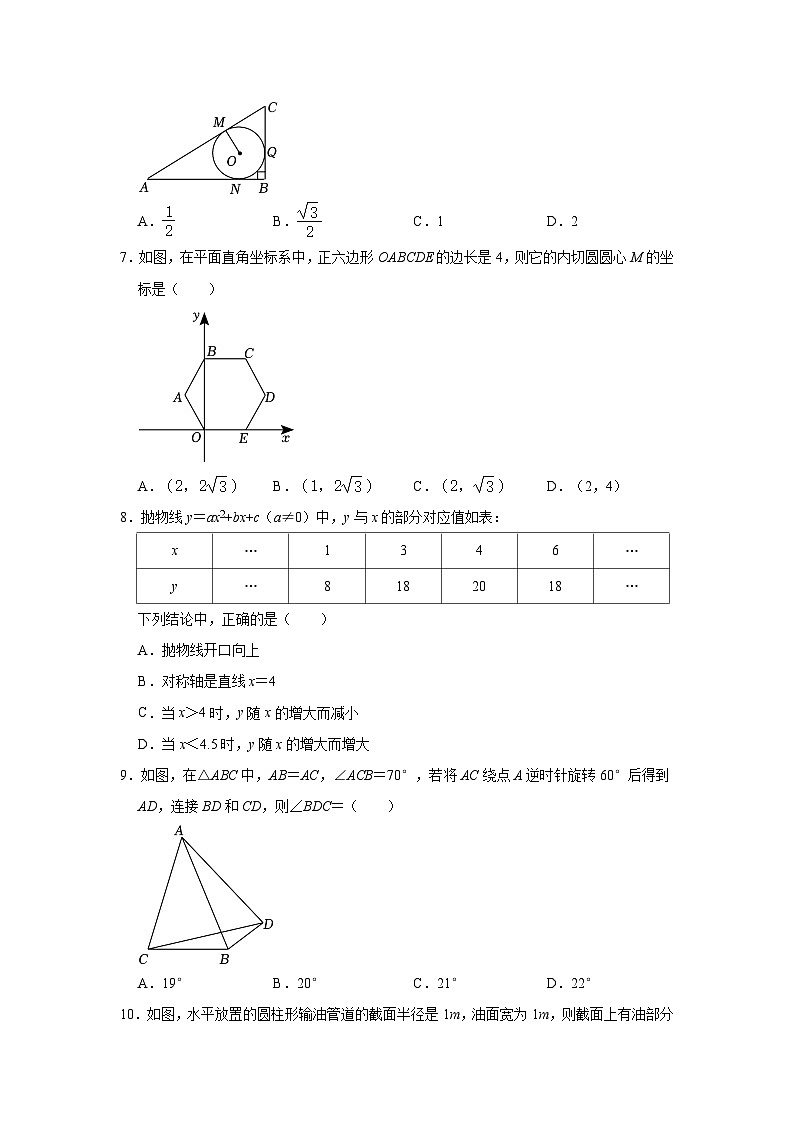 2022-2023学年四川省绵阳市九年级（上）期末数学试卷第2页