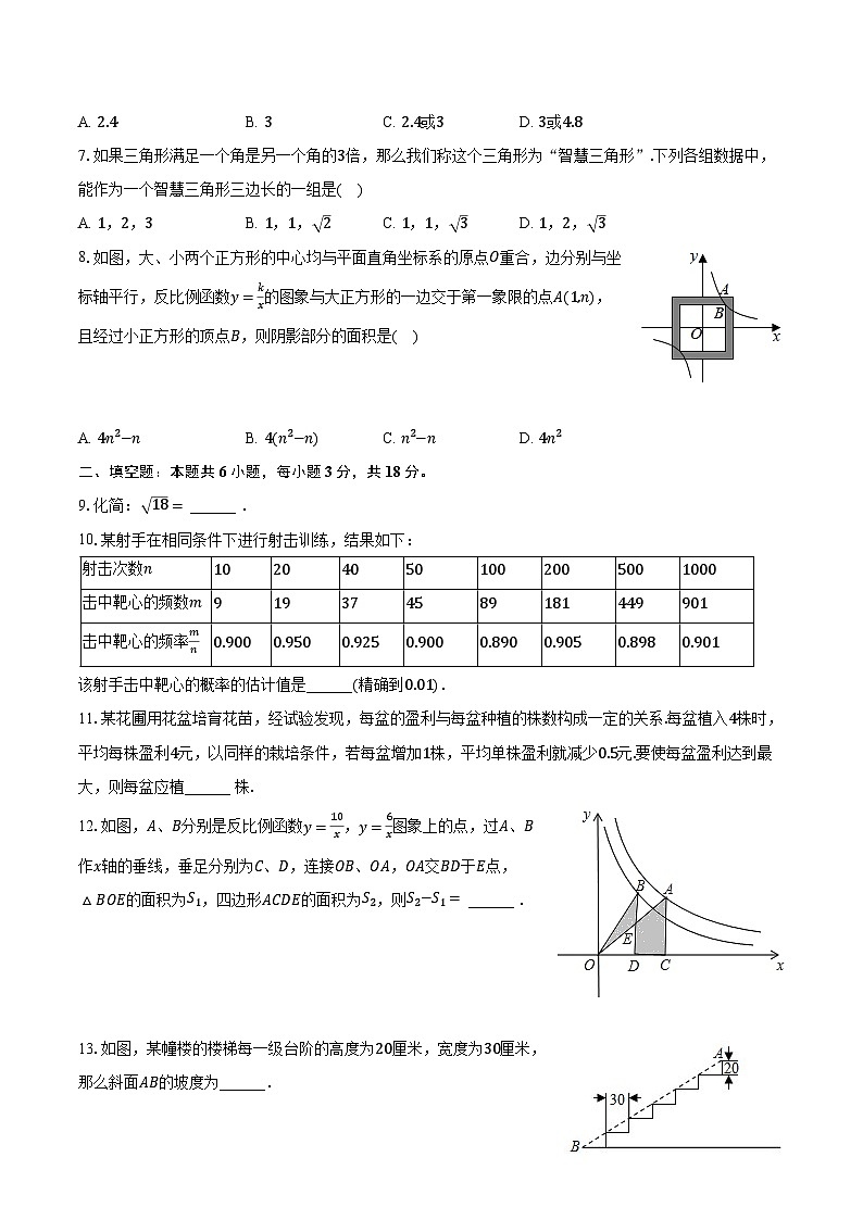 2023-2024学年河南省洛阳市孟津区白鹤中学九年级（上）期末数学练习试卷（含解析）第2页