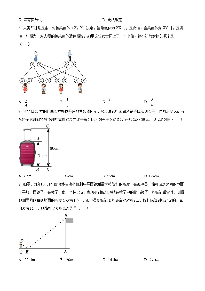 精品解析：2023年广东省深圳市中考适应性数学试卷（原卷版）第2页