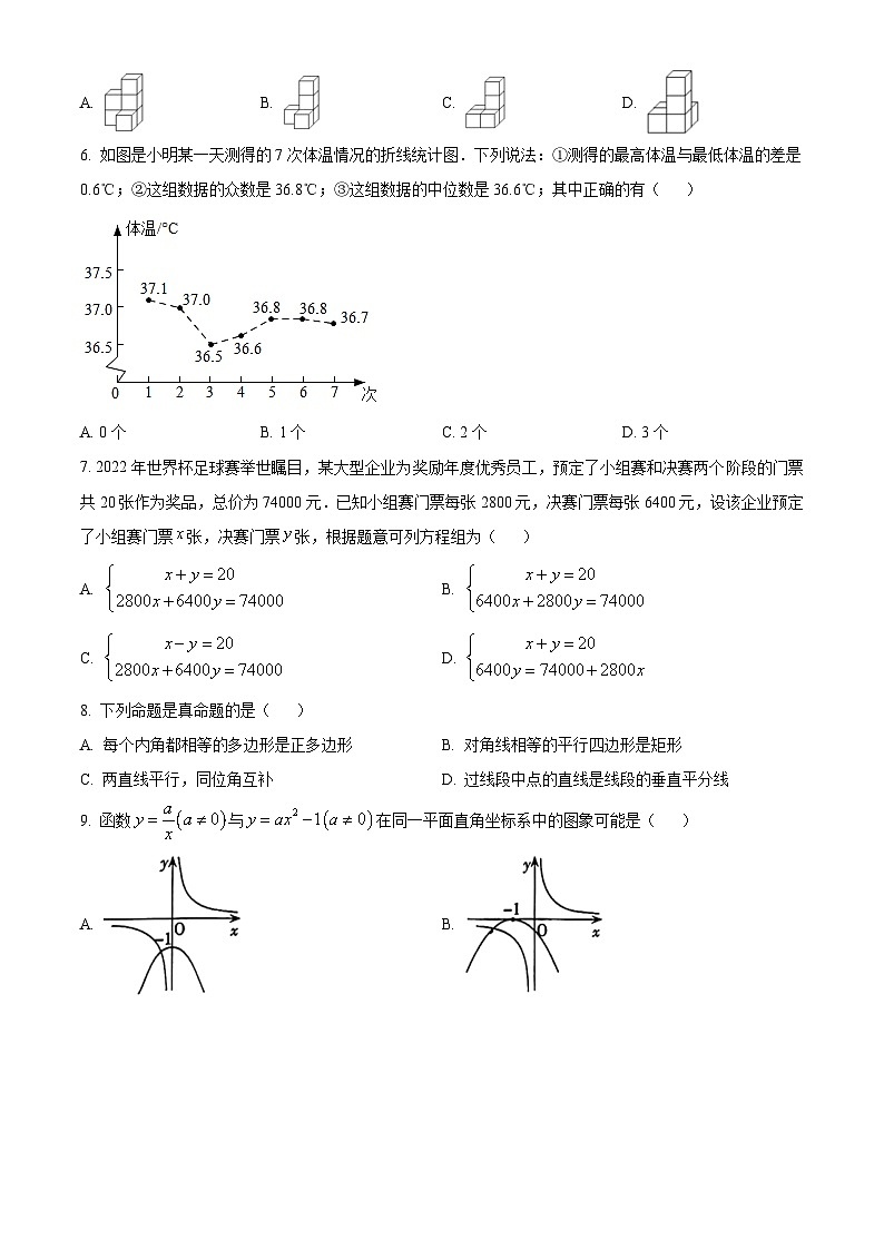 精品解析：广东省深圳市罗湖区深圳中学2022-2023学年中考二模数学试卷（原卷版）第2页