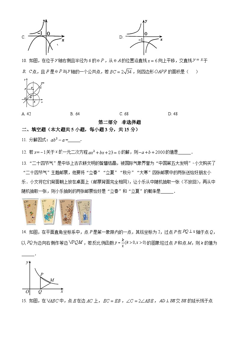 精品解析：广东省深圳市罗湖区深圳中学2022-2023学年中考二模数学试卷（原卷版）第3页