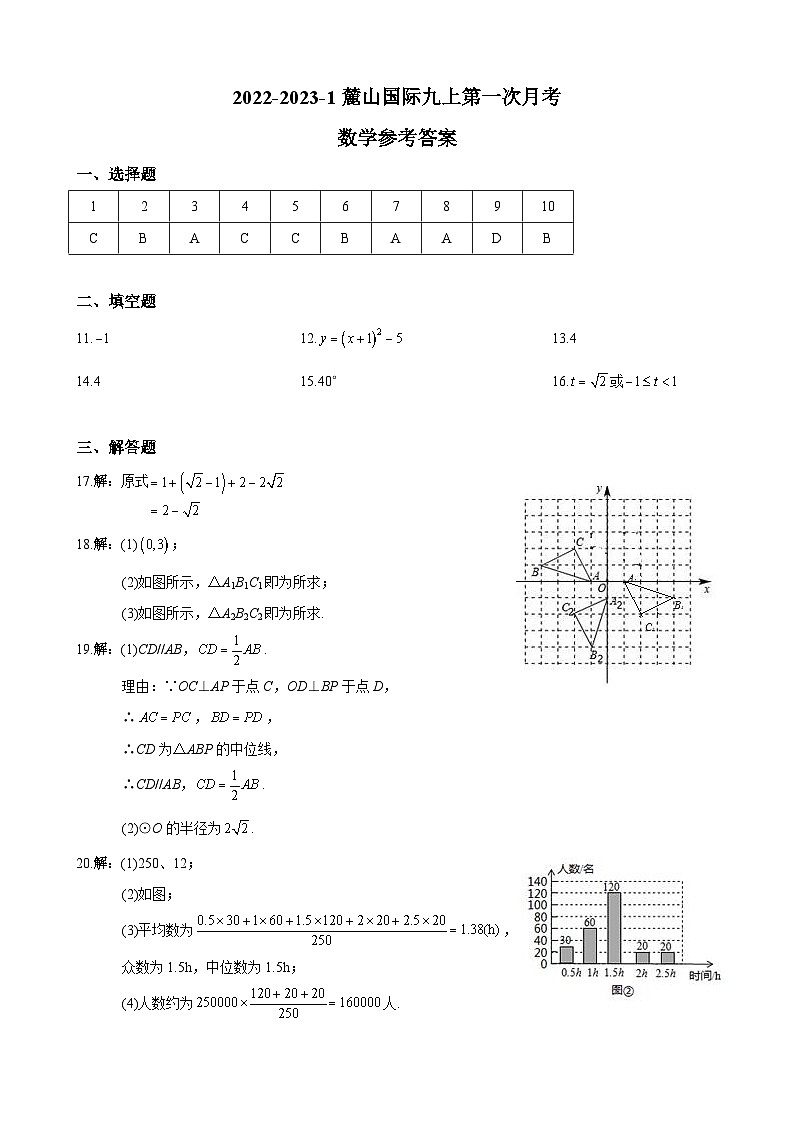 【全套精品专题】通用版湖南省长沙市2022-2023-1麓山国际九上第一次月考数学试卷（知识梳理+含答案）第1页