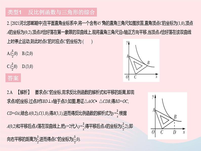 河北专用2023九年级数学下册第26章反比例函数专项2反比例函数与几何图形的综合作业课件新版新人教版第4页