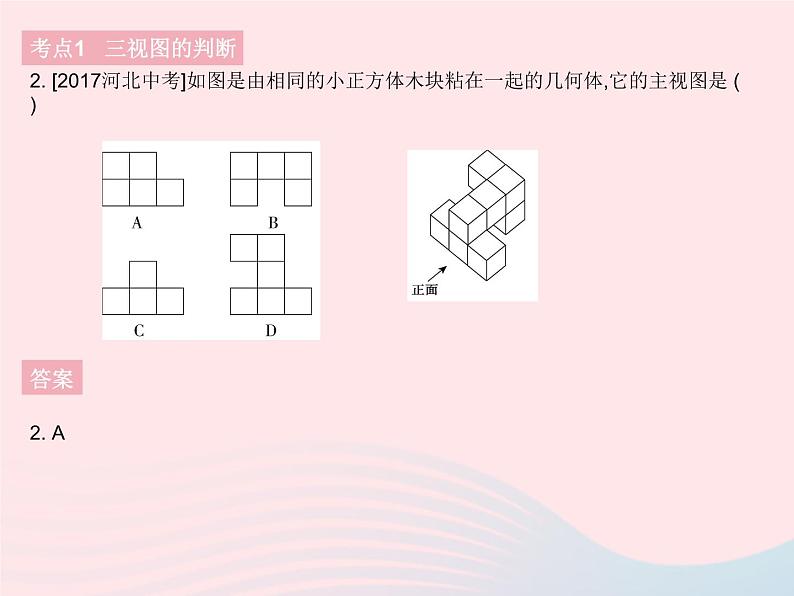 河北专用2023九年级数学下册第29章投影与视图热门考点集训作业课件新版新人教版04