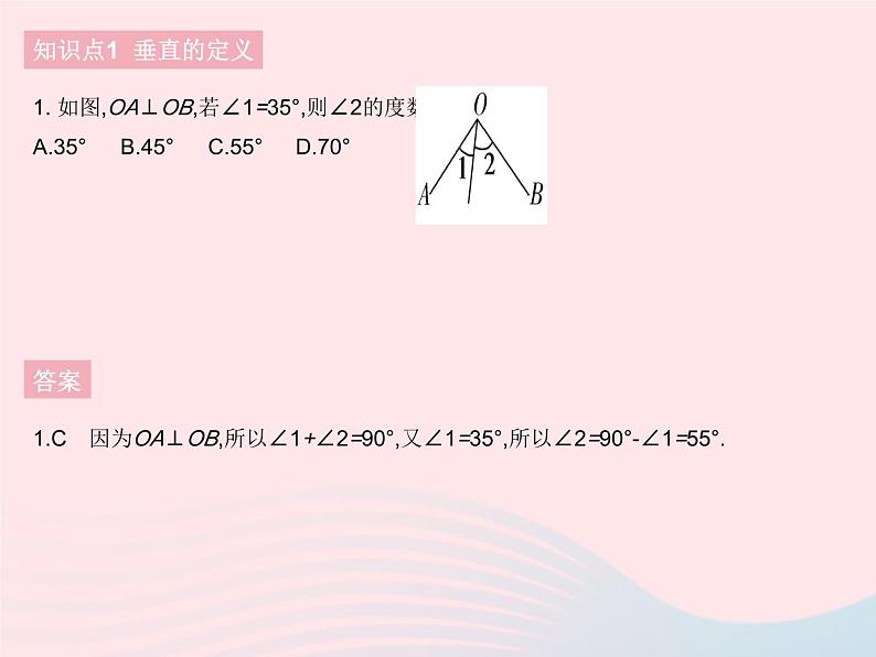 河北专用2023七年级数学下册第五章相交线与平行线5.1相交线课时2垂线作业课件新版新人教版第3页