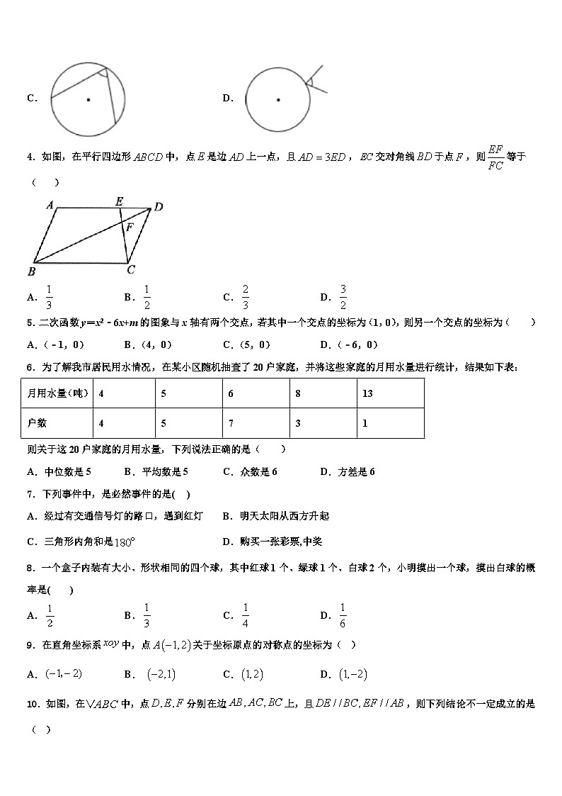 2023年河南省九年级数学第一学期期末统考试题第2页