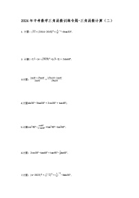 2024年中考数学三角函数训练专题-三角函数计算（二）（试题+解析）