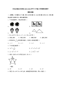 河北省衡水市景县2023-2024学年八年级上册期末数学模拟试卷（附答案）