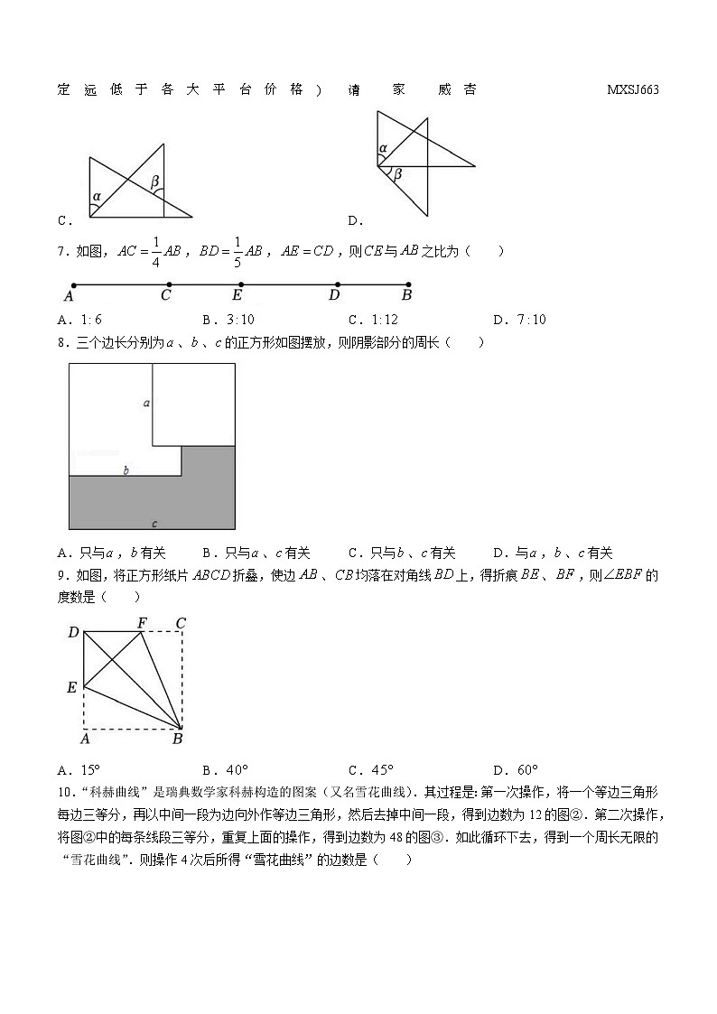 湖南省衡阳市第九中学2023-2024学年七年级上学期月考数学试题02