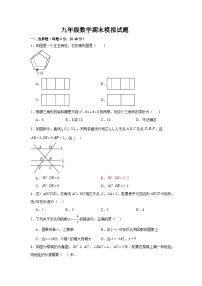 山东省济南市2023-2024学年上学期九年级数学期末模拟试题