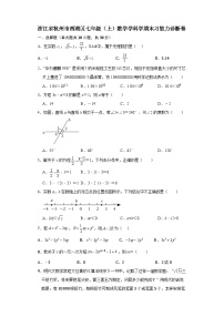 浙江省杭州市西湖区2023-2024学年七年级上学期期末能力数学诊断卷