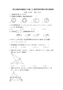 浙江省温州市鹿城区2023--2024学年八年级上学期数学期末能力提优卷