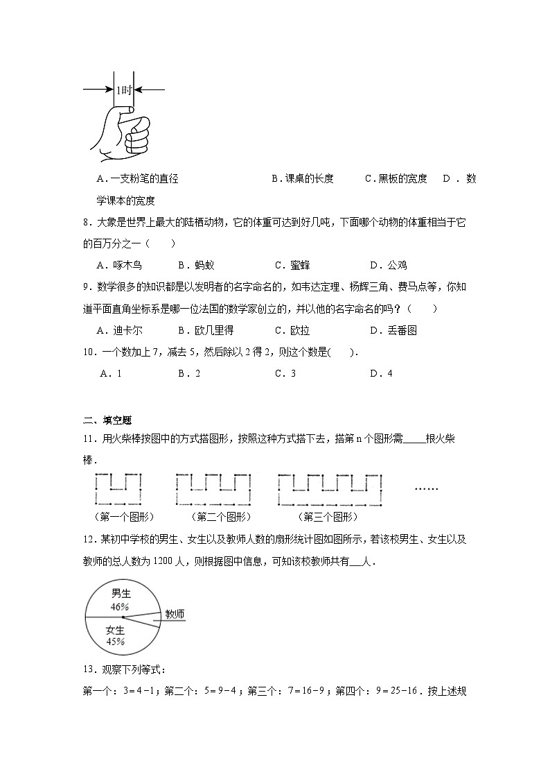 华东师大版数学七年级上册第一章走进数学世界期末章节提升练习第2页