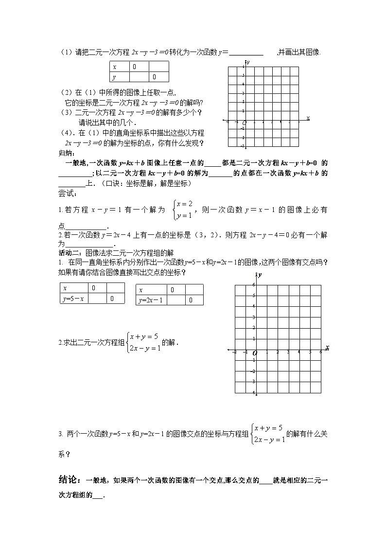 6.5一次函数与二元一次方程（教案） 2023—2024学年苏教版数学八上第2页