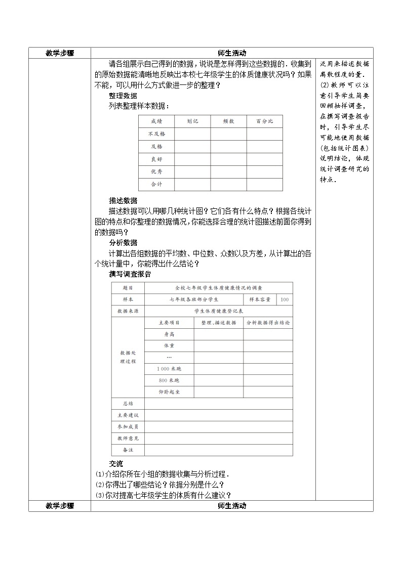 20 8年级人教数学下册{课件+教案+导学案].3 课题学习 体质健康测试中的数据分析02