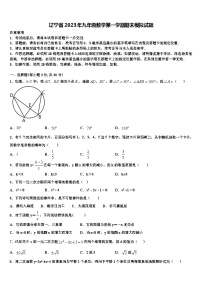 辽宁省2023年九年级数学第一学期期末模拟试题