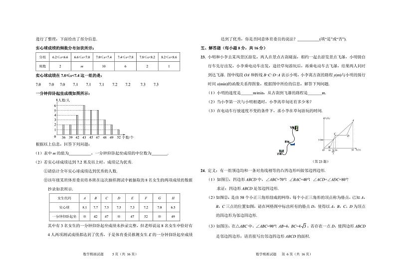 2021年吉林省中考初中毕业生学业水平考试数学模拟试题03