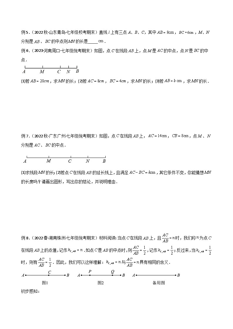 专题01 双中点（线段）模型与双角平分线（角）模型（原卷版）第2页