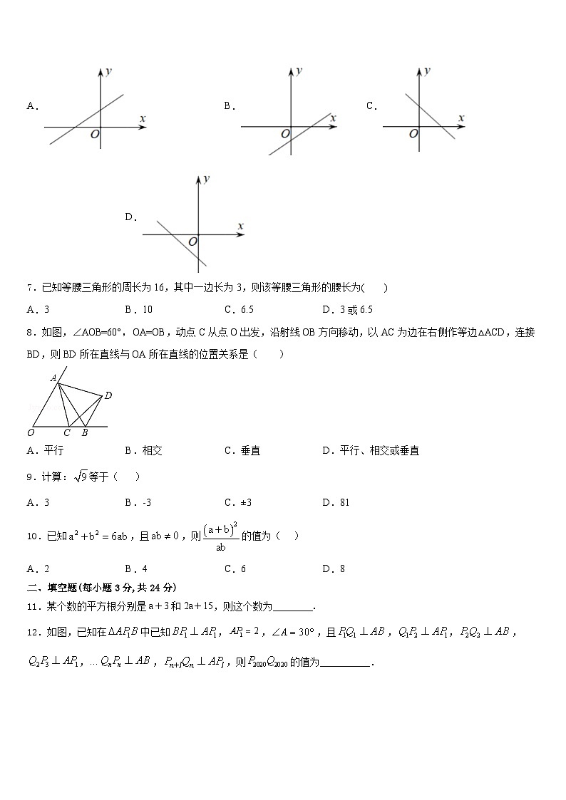 2023-2024学年北京昌平临川育人学校八年级数学第一学期期末质量检测模拟试题含答案02