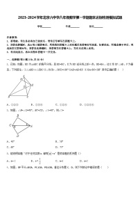 2023-2024学年北京六中学八年级数学第一学期期末达标检测模拟试题含答案