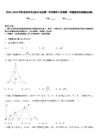 2023-2024学年北京市丰台区长辛店第一中学数学八年级第一学期期末检测模拟试题含答案