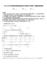 2023-2024学年内蒙古鄂伦春自治旗吉文中学数学八年级第一学期期末调研试题含答案