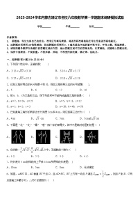 2023-2024学年内蒙古通辽市名校八年级数学第一学期期末调研模拟试题含答案