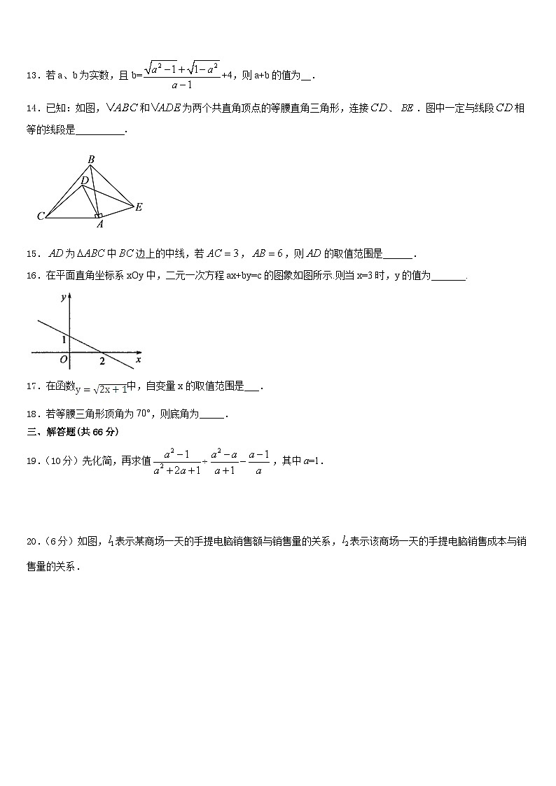 2023-2024学年吉林省蛟河市朝鲜族中学数学八上期末学业质量监测模拟试题含答案03