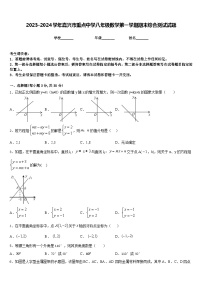 2023-2024学年嘉兴市重点中学八年级数学第一学期期末综合测试试题含答案